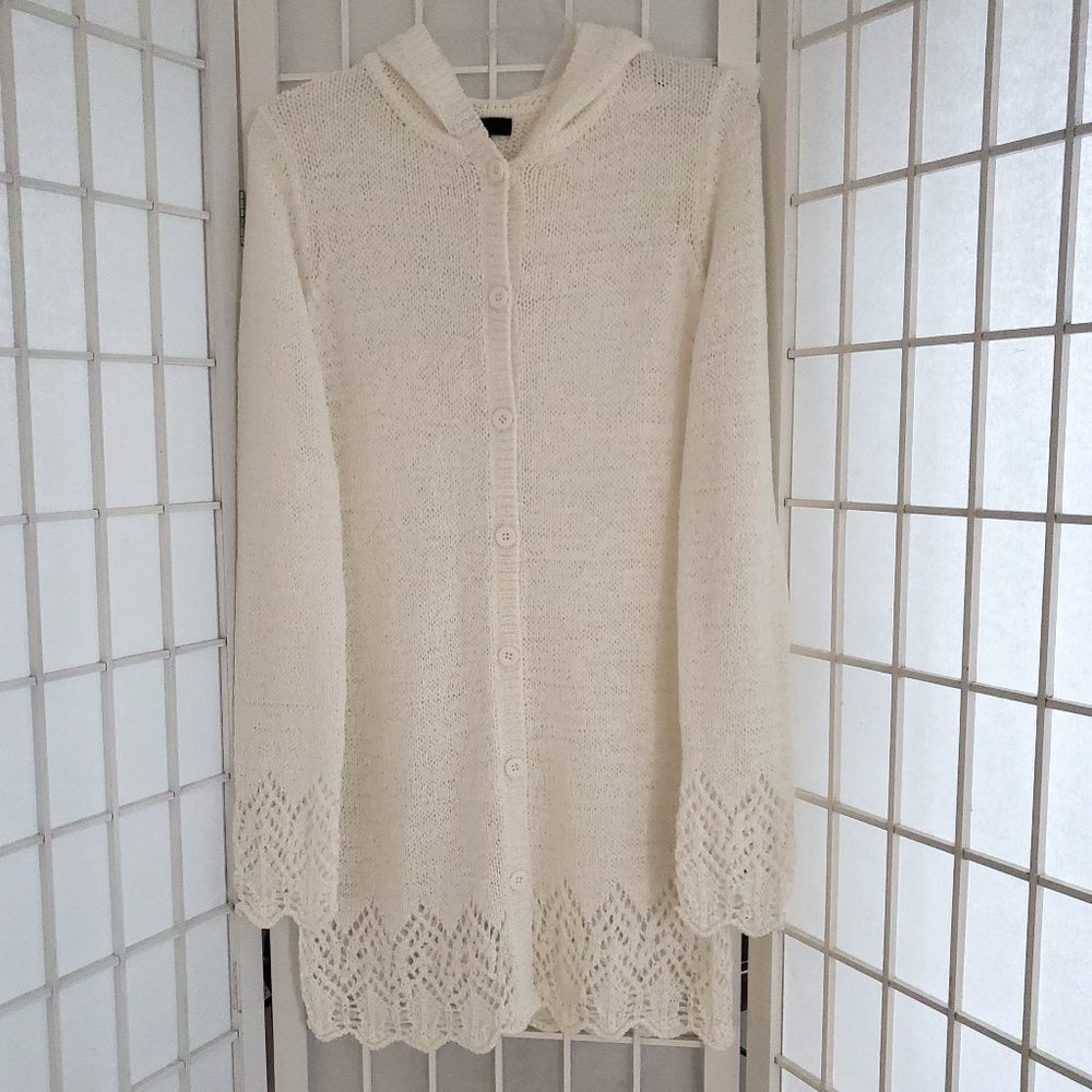 BCBGMaxAzria Spring Hooded Duster Cardigan - Small